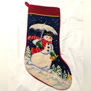 Needlepoint Christmas stocking